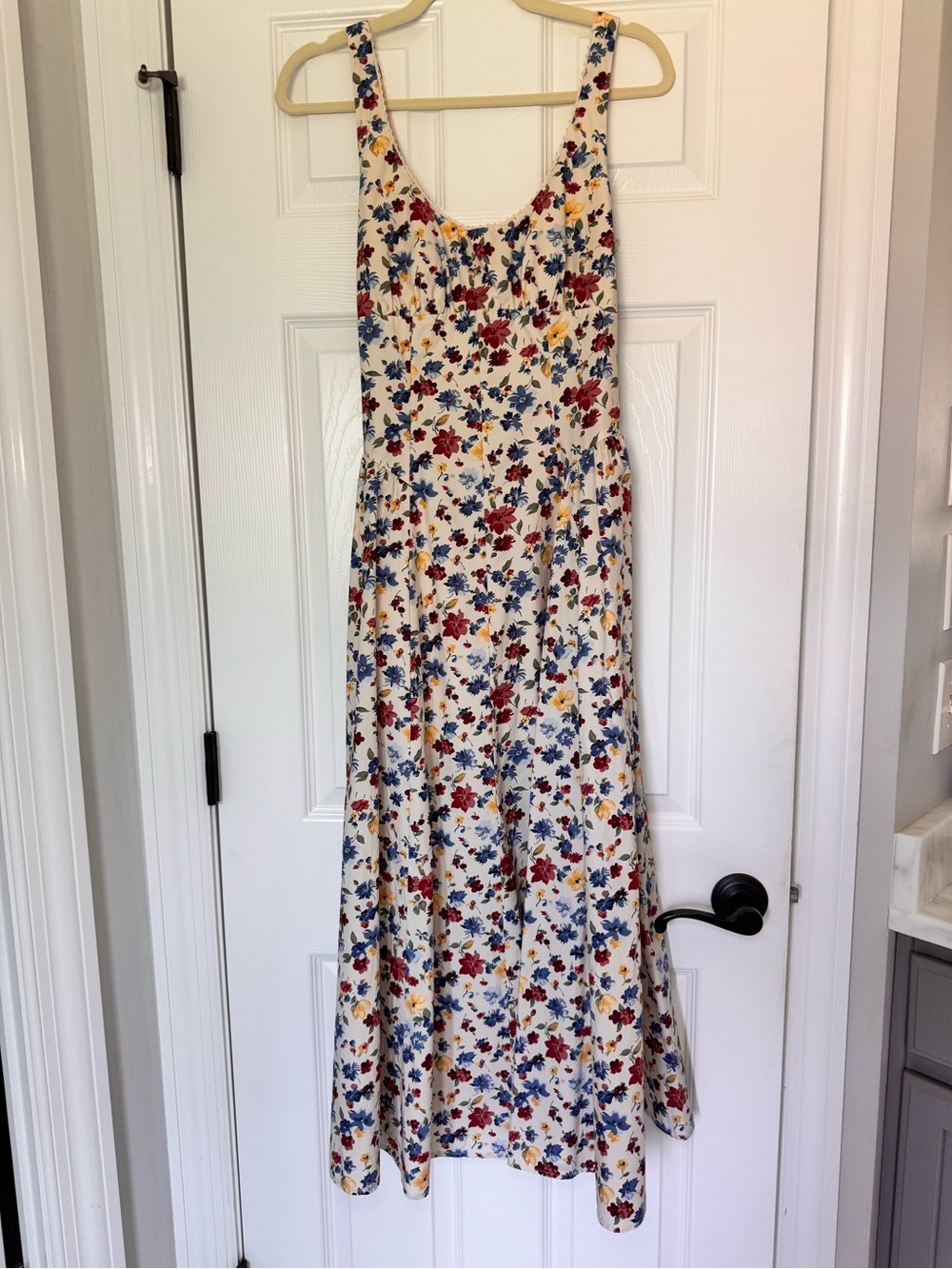 Abercrombie & Fitch 100% Cotton A&F Bra-Free Dylan Midi Dress - Picture 3 of 5